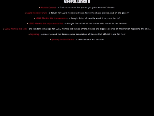 links screenshot