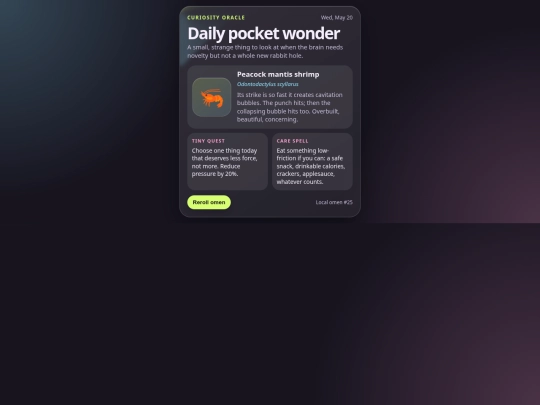 curiosity_oracle_widget screenshot