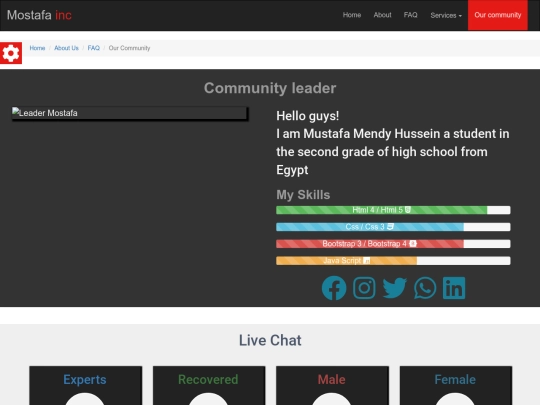 our community screenshot
