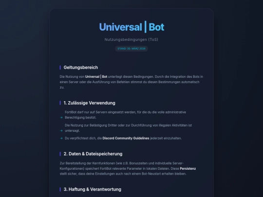 Universalbottos screenshot