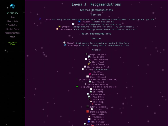 recommendations screenshot