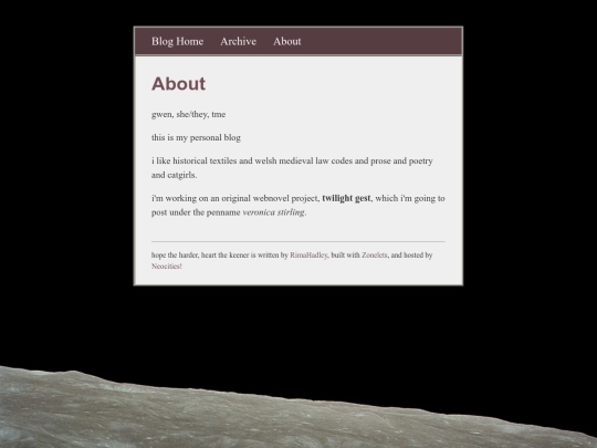blog/about screenshot