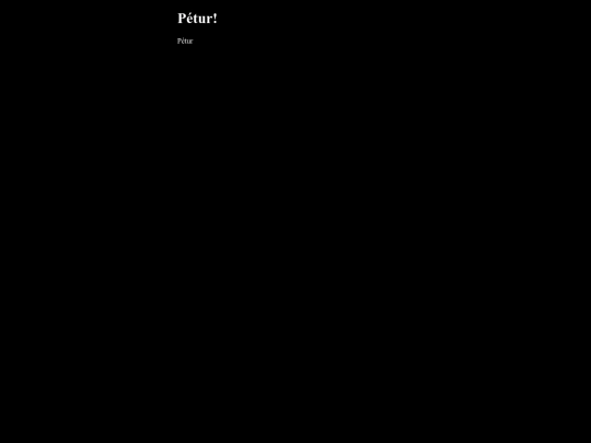 Petur.no screenshot