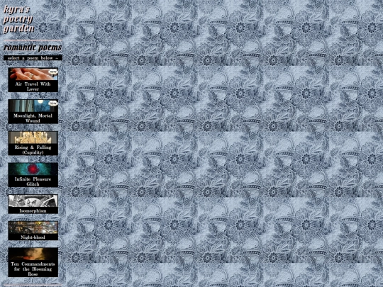 poetry_garden/menu_romantic screenshot