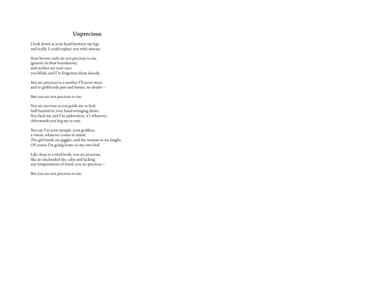 poetry_garden/poems/Unprecious screenshot