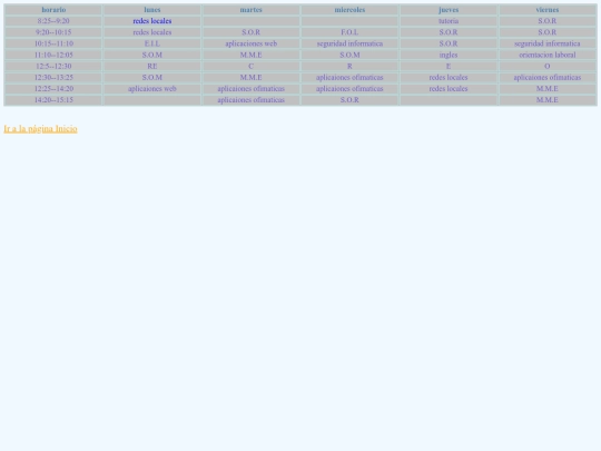Producto/Producto/horario screenshot