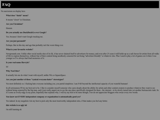 faq screenshot