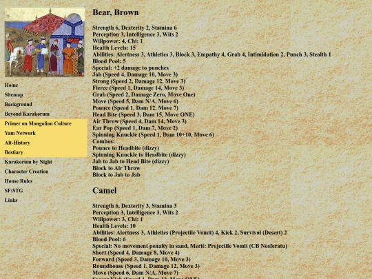 bestiary screenshot