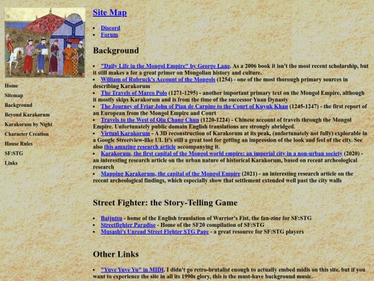 links screenshot