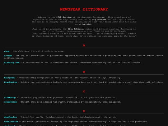 Newspeak screenshot