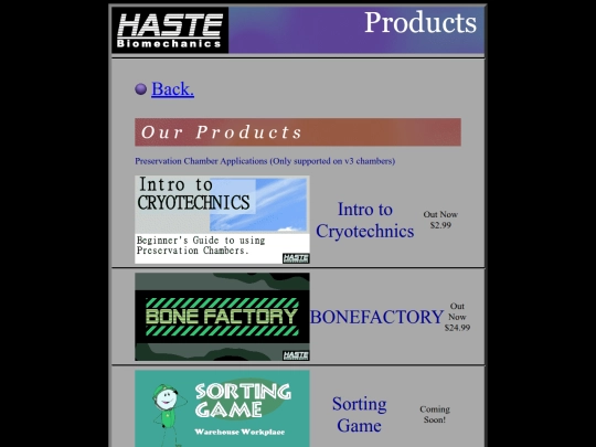 products screenshot
