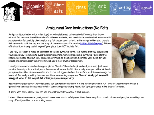 careinstructions/amigurumi screenshot