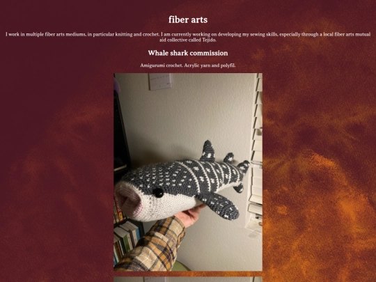 portfolio/fibers screenshot
