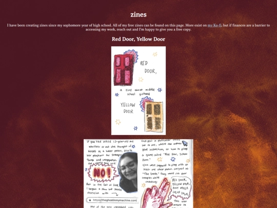 portfolio/zines screenshot