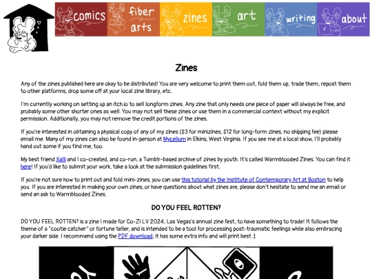 zines screenshot