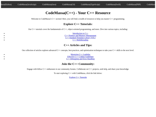 codemassa/cpp screenshot
