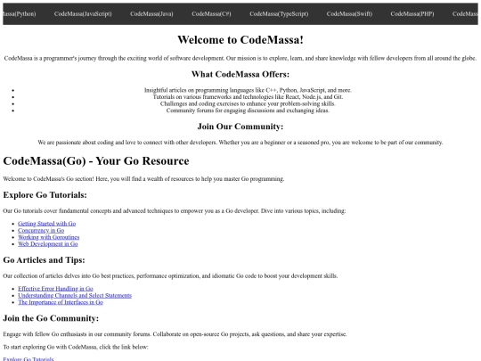 codemassa/go screenshot