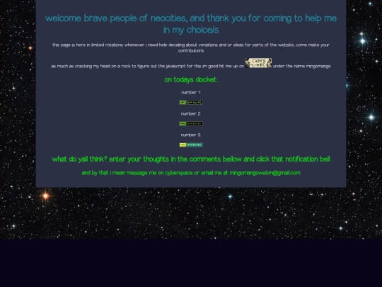 testingpage screenshot
