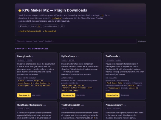 plugins screenshot