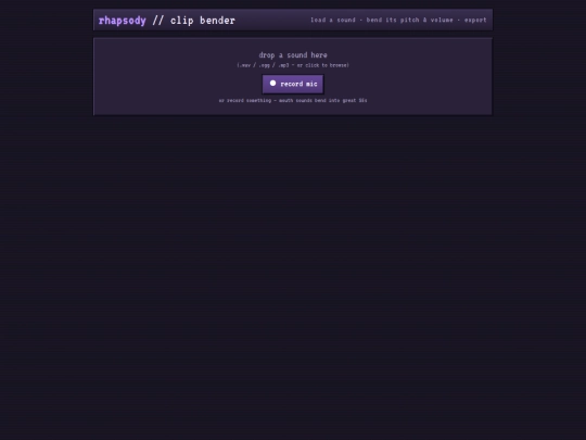 rhapsody_clip_bender screenshot