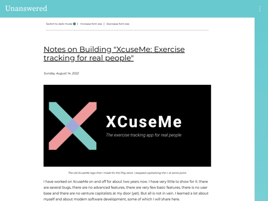 xcuseme screenshot
