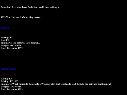 Voyager/Fanfic/1999/1999 screenshot