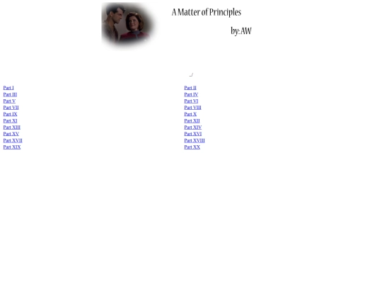 Voyager/Fanfic/1999/Series/A Matter of Principles/principle screenshot