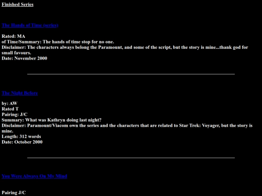 Voyager/Fanfic/2000/2000 screenshot