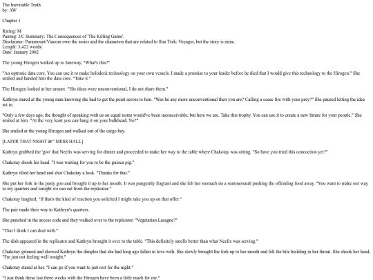 Voyager/Fanfic/2008/Series/The Inevitable Truth/itruth01 screenshot