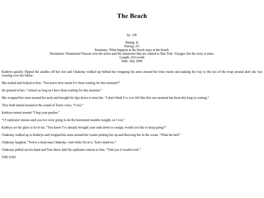 Voyager/Fanfic/2008/Stand Alone/beach screenshot