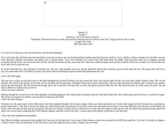 Voyager/Fanfic/2008/Stand Alone/gift screenshot