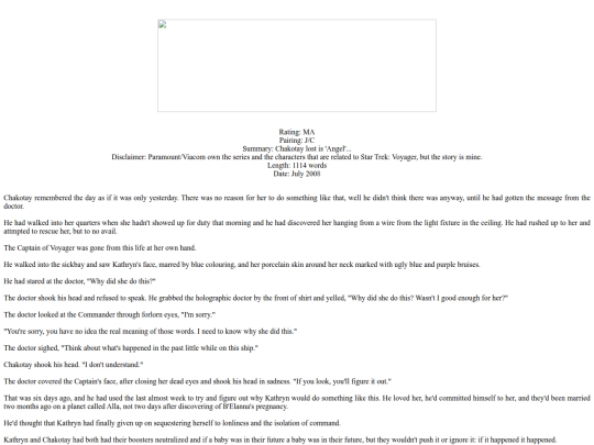 Voyager/Fanfic/2008/Stand Alone/goodbye screenshot