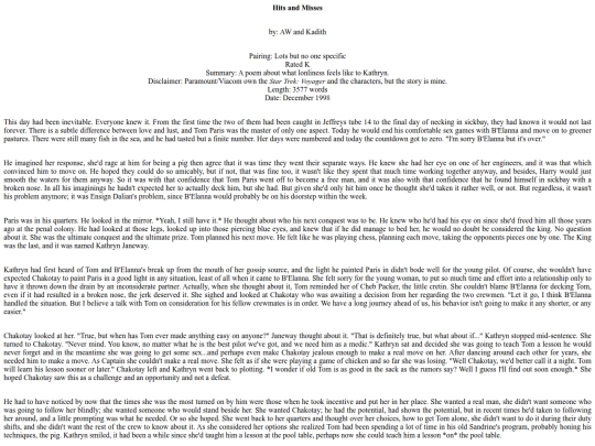 Voyager/Fanfic/2008/Stand Alone/hits screenshot