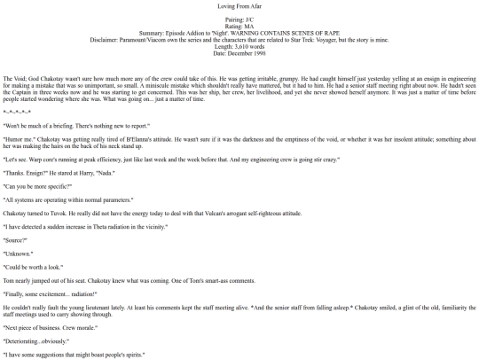 Voyager/Fanfic/2008/Stand Alone/loving screenshot