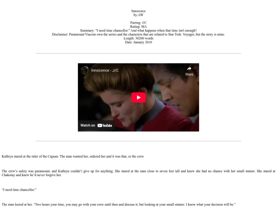 Voyager/Fanfic/2010/Stand Alone/innocence screenshot