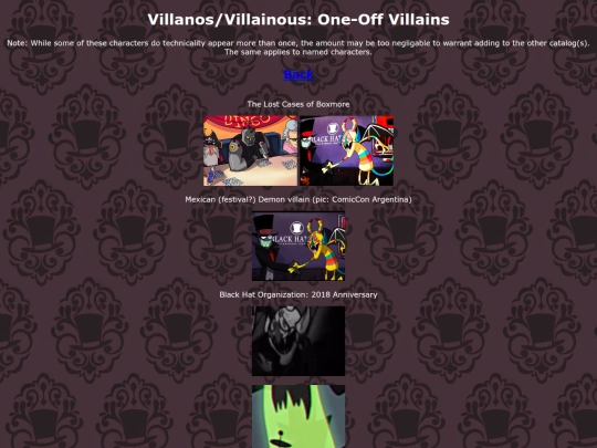 oneoffvillains screenshot