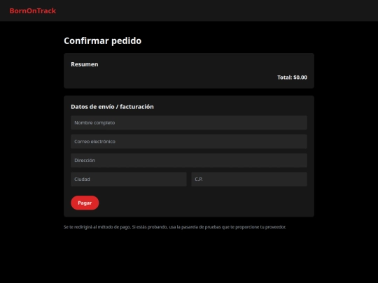 Checkout screenshot