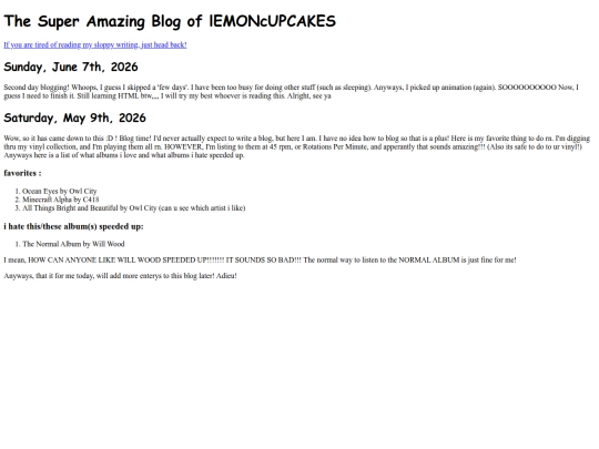 Blog screenshot