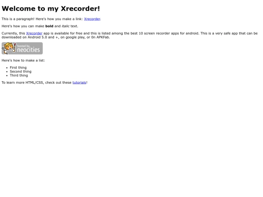 index screenshot
