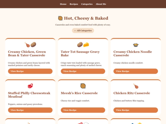 casseroles screenshot