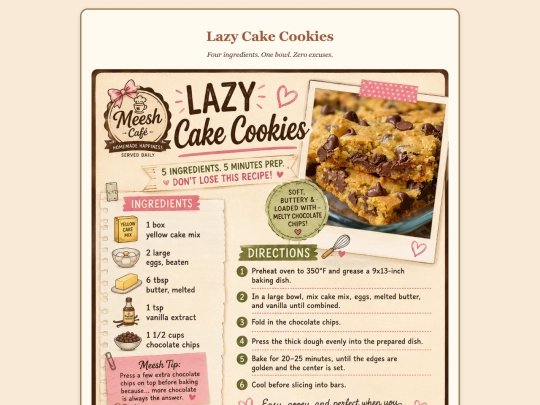 lazy-cake-cookies screenshot