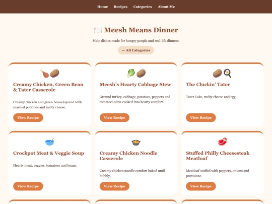 main-dishes screenshot