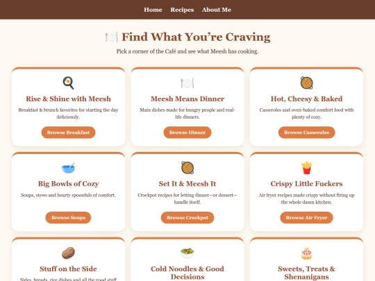recipes screenshot