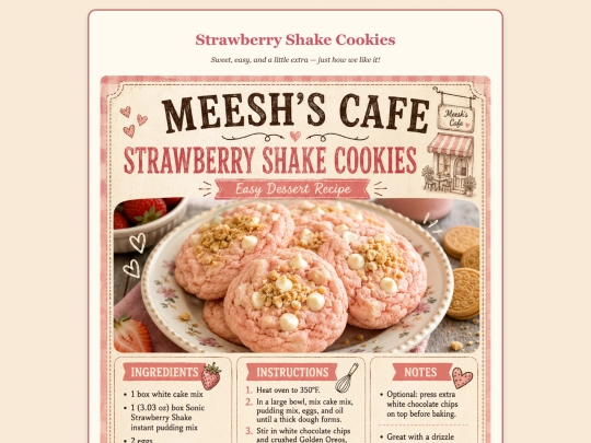 strawberry-shake-cookies screenshot