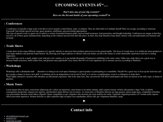 Events screenshot