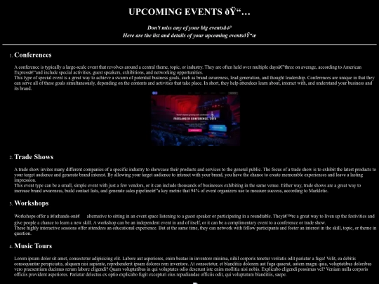 Events/event screenshot