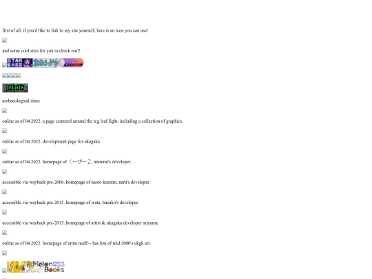 links screenshot