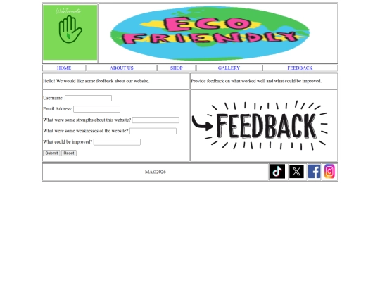 feedback screenshot