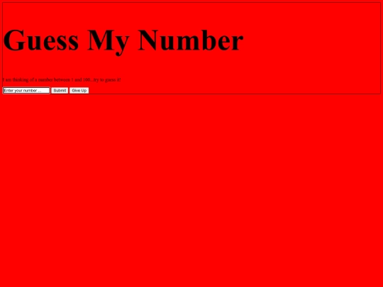 Guessnumber screenshot
