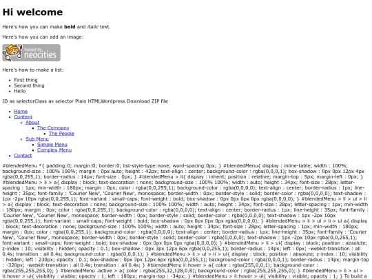 index screenshot